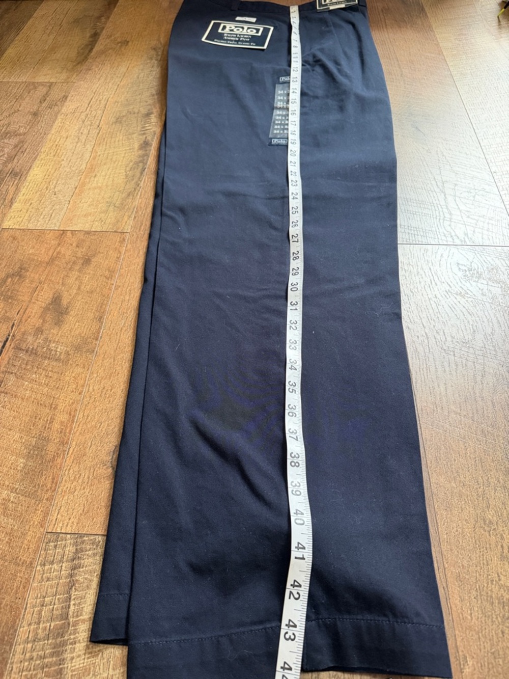 Polo by Ralph Lauren Men’s Navy Chino Pants - Classic Flat Front - Picture 7 of 8